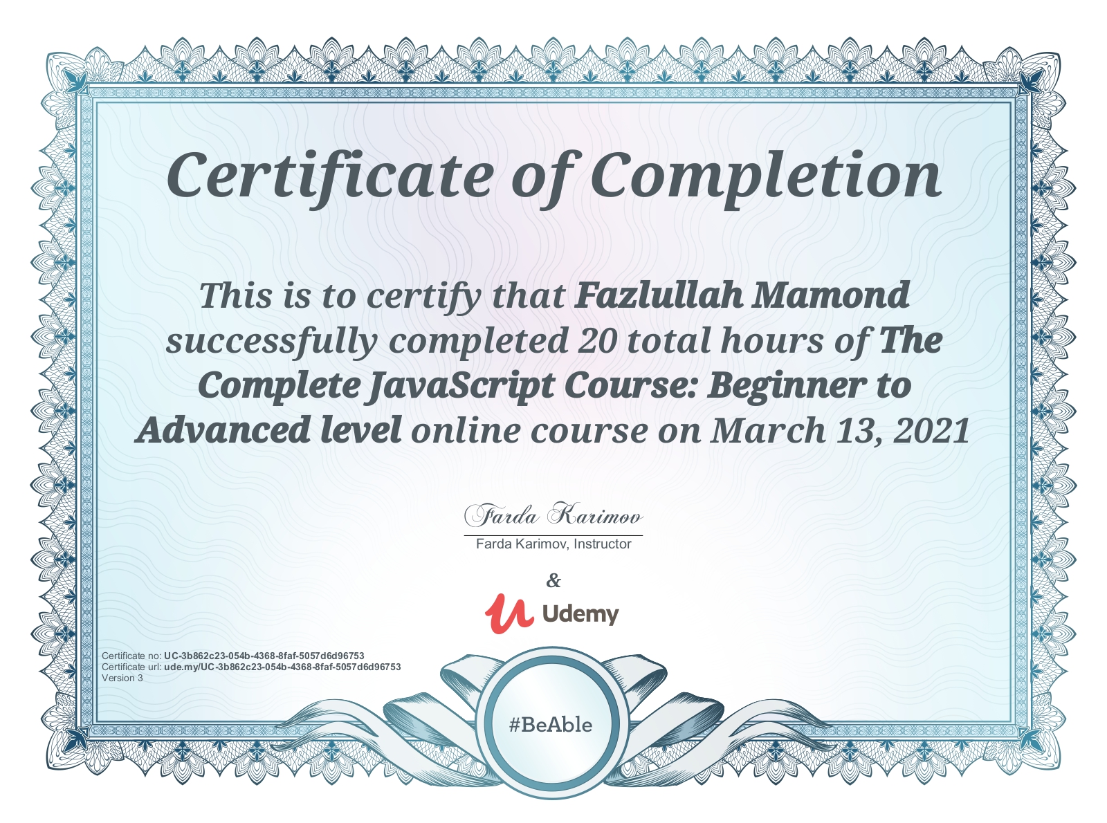 The Complete JavaScript Course