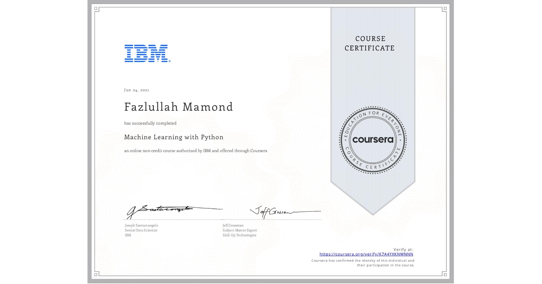 Machine Learning with Python